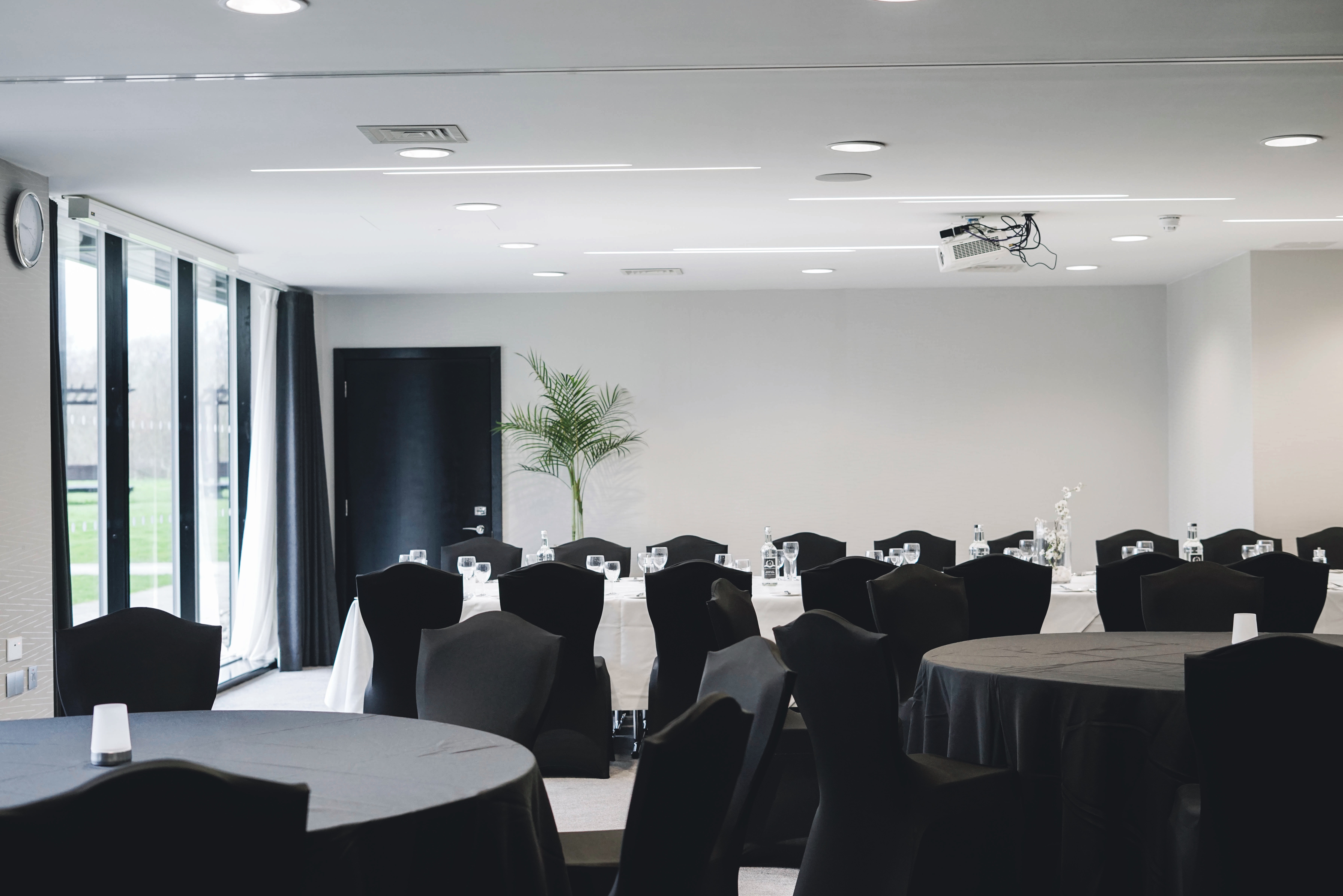 Elegant event space at Dukes, Hilton London Syon Park for meetings and banquets.