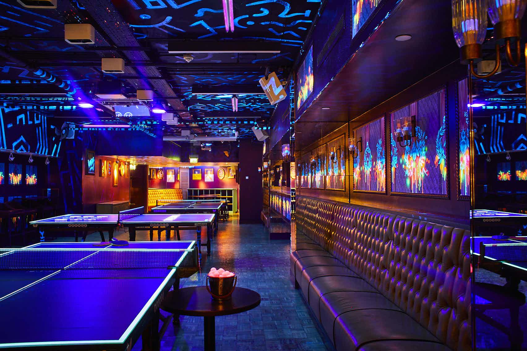 Jaques Room at Bounce Farringdon, vibrant event space for networking and parties.