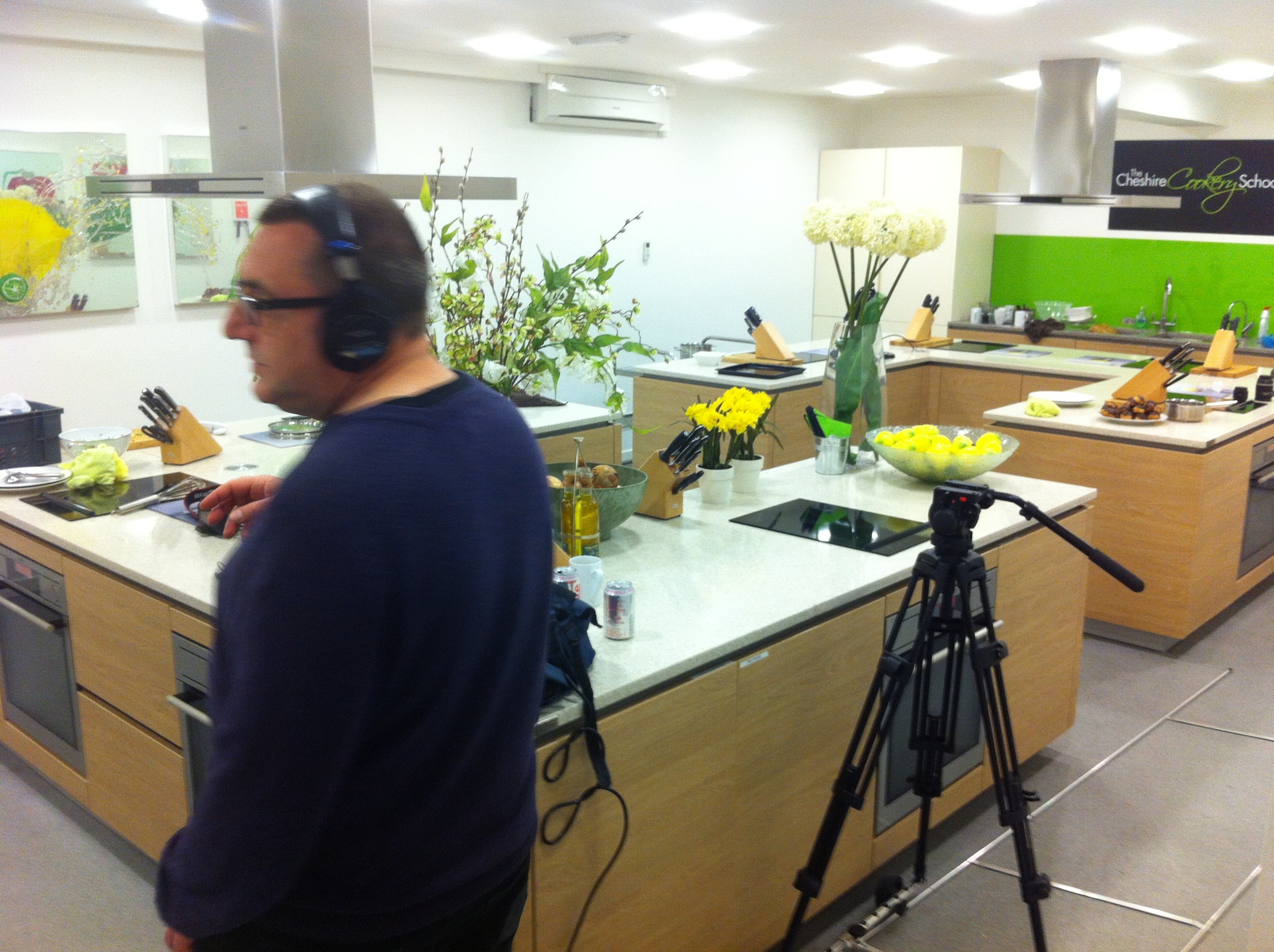 Modern kitchen at The Cheshire Cookery School, perfect for culinary workshops and events.