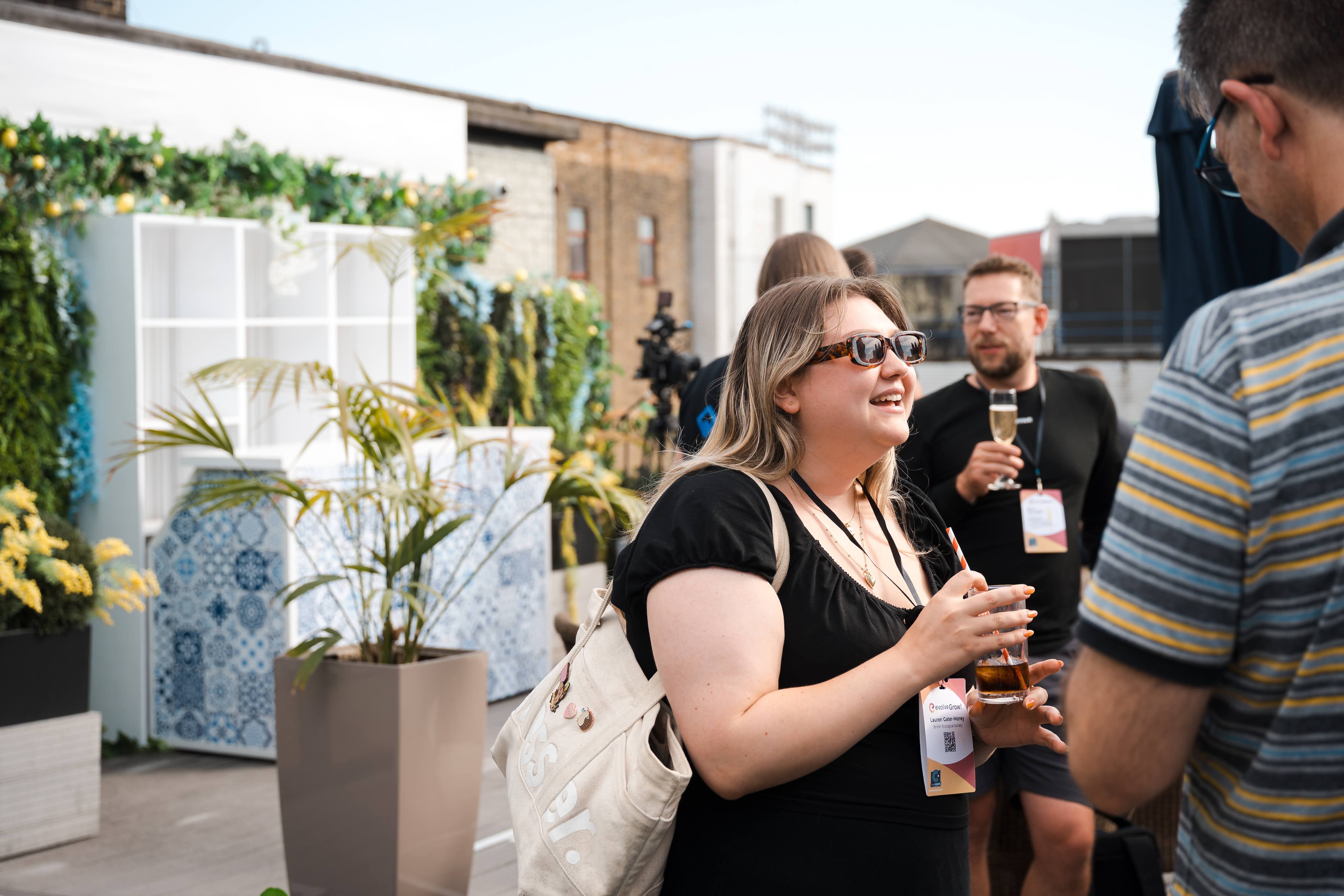 Grand Connaught Rooms penthouse rooftop terrace for networking reception and corporate event.