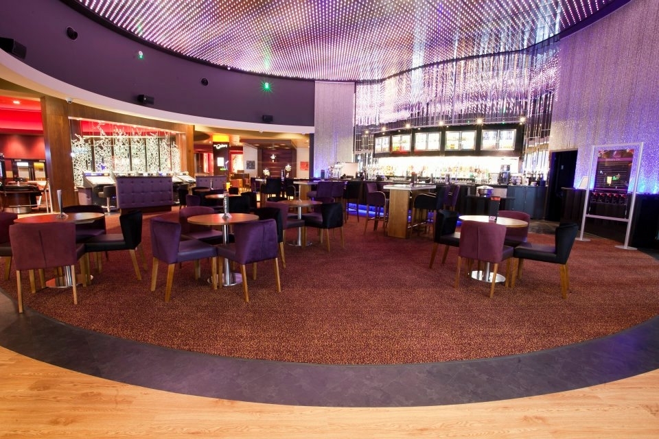 Stylish event space at Grosvenor Casino Didsbury, perfect for networking and cocktail receptions.