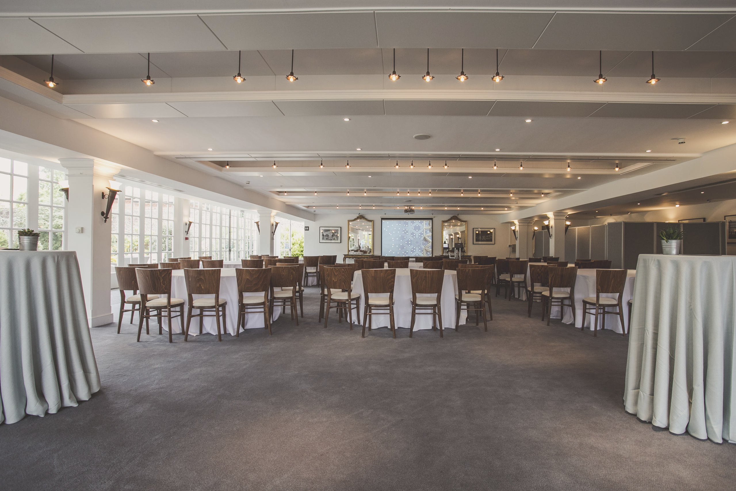 Elegant event space in The Garden Room, Hampton Court Palace, perfect for gatherings.