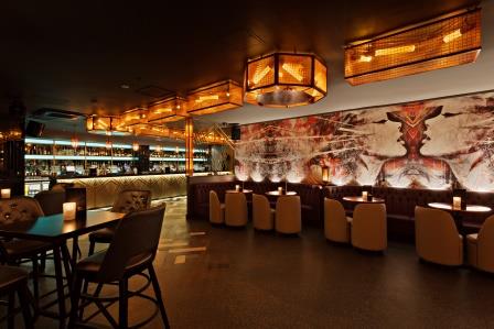 Stylish venue with modern bar, ideal for intimate gatherings and networking events.