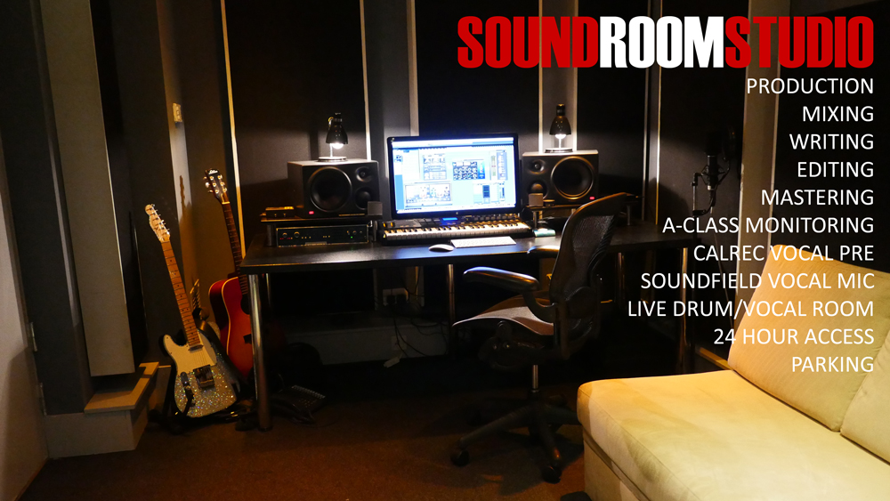 Professional sound studio setup with mixing console for audio production events.