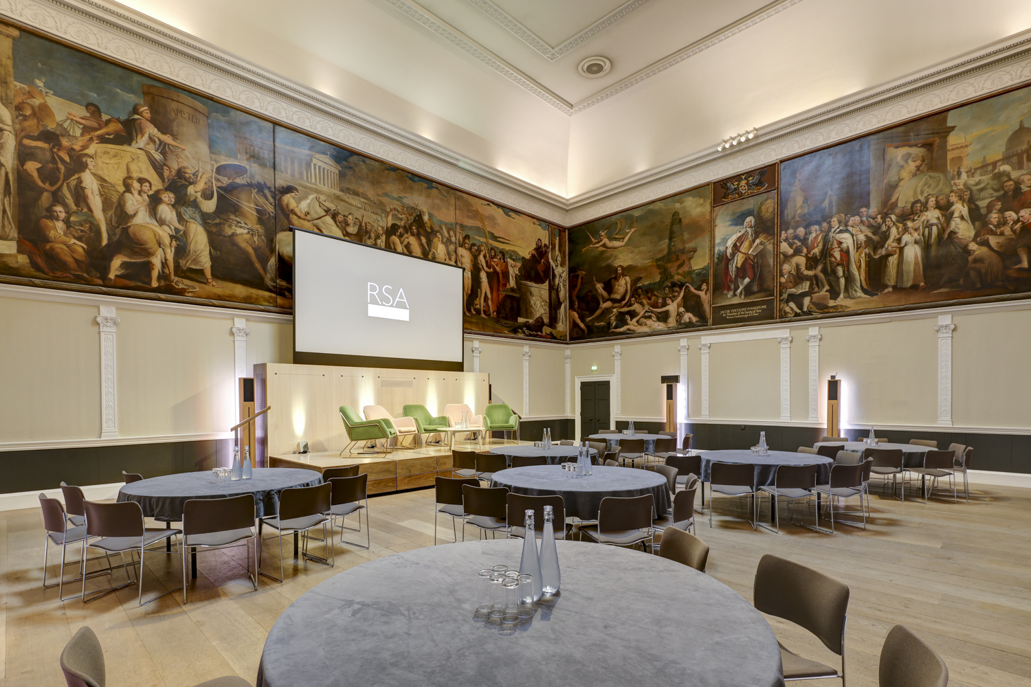 Elegant Great Room at RSA House, ideal for corporate events and conferences.