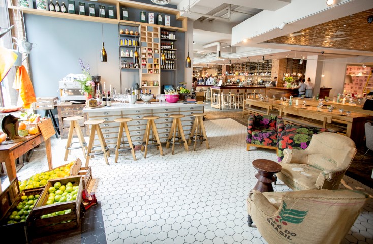 Vibrant venue at The Anthologist, perfect for casual meetings and events.