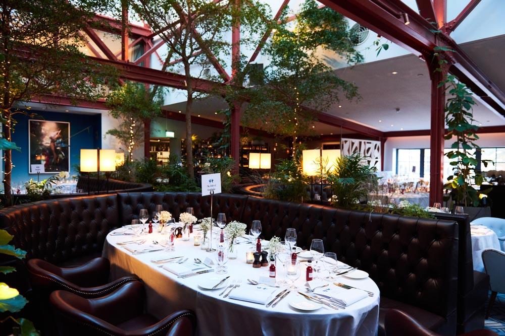 Elegant dining space at Bluebird Chelsea, perfect for upscale events and corporate dinners.