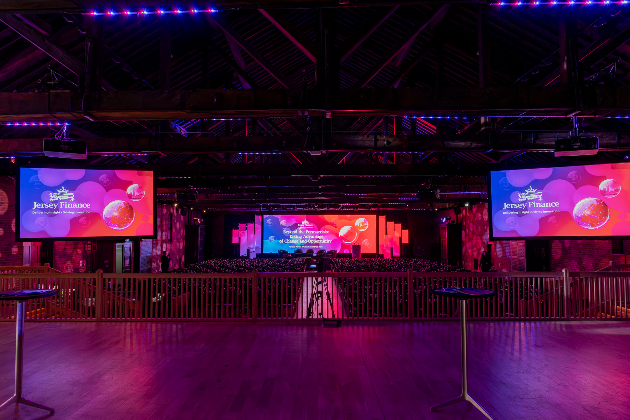 Vibrant event space at The Porter Tun, ideal for corporate conferences and gatherings.