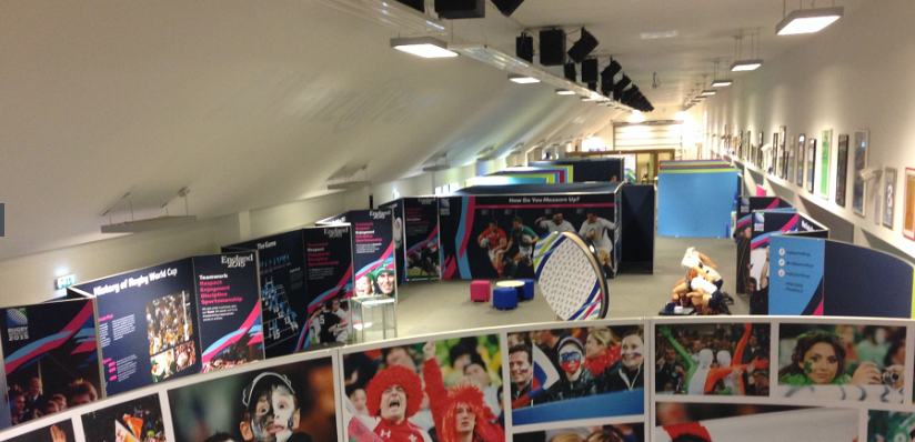 Spacious Olympic Bar at StoneX Stadium, ideal for engaging exhibitions and conferences.