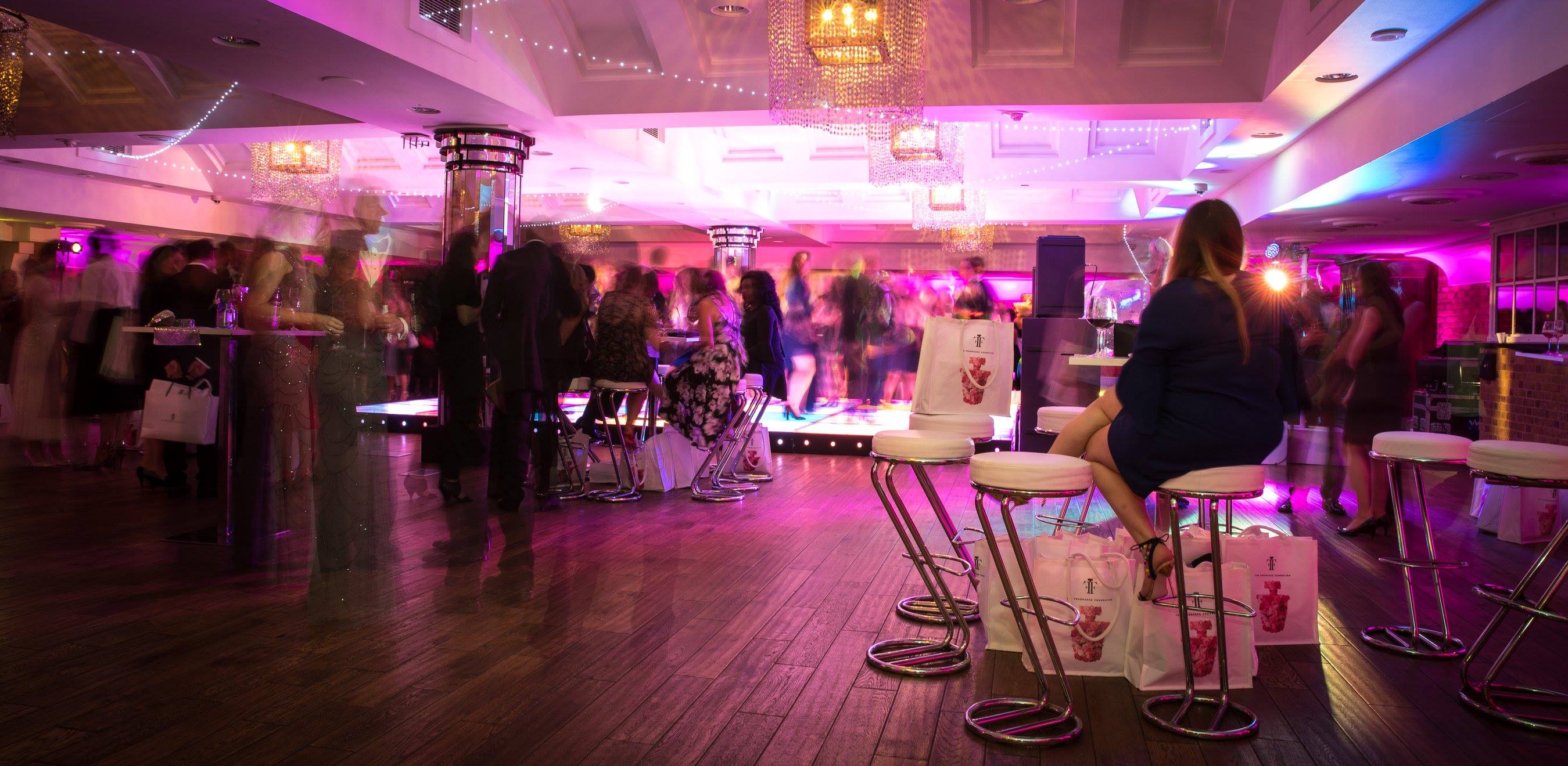 Vibrant event space at The King George III with stylish seating for social gatherings.