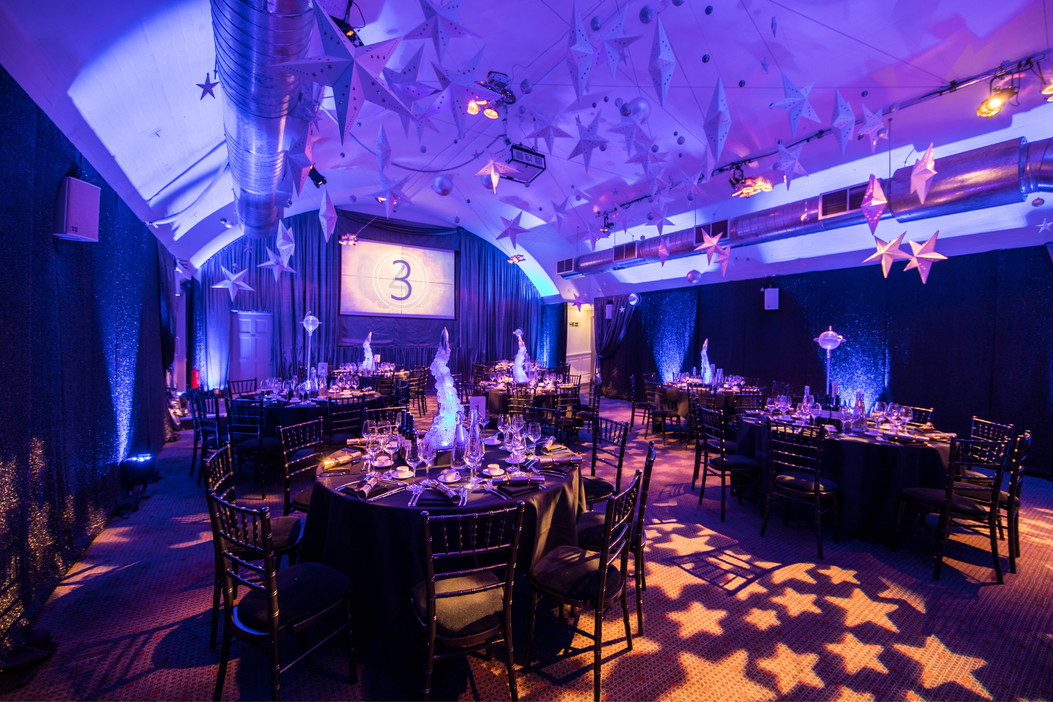 Elegant event space at The Smeaton Vaults, perfect for galas and formal dinners.