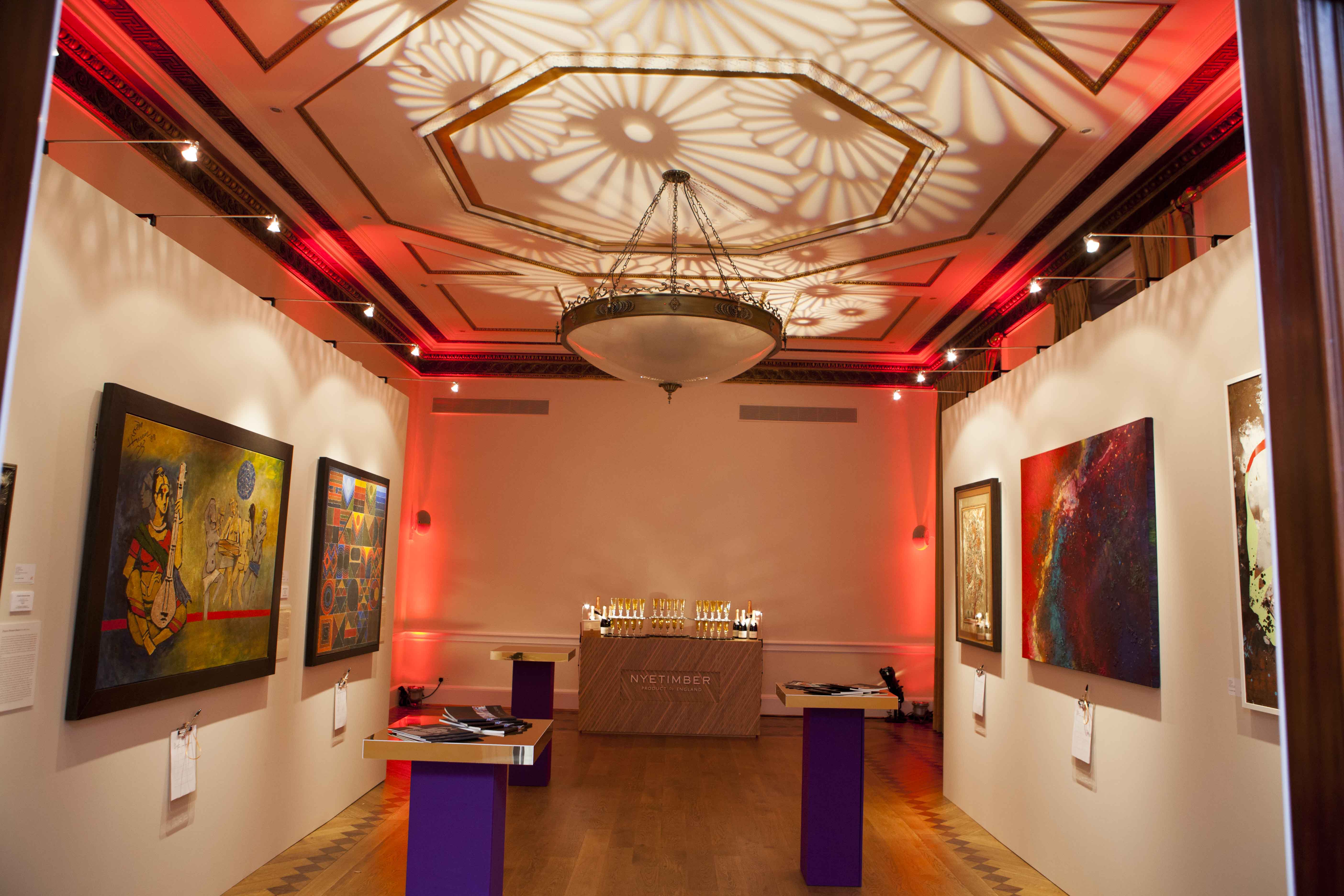 Rutland Room in Kent House: elegant event space with vibrant artwork for exhibitions and receptions.