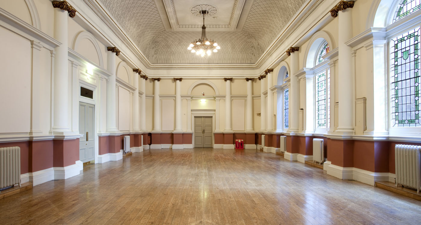 Elegant Shoreditch Town Hall Council Chamber, ideal for weddings and conferences.