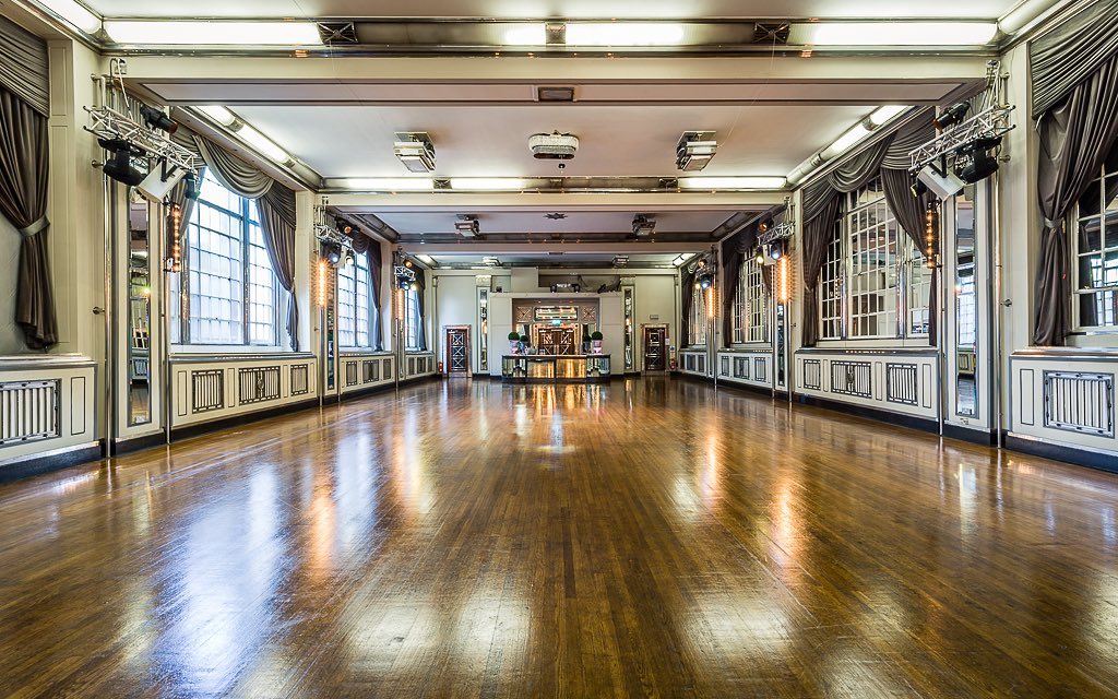 Spacious Bloomsbury Ballroom with polished floors, ideal for events and receptions.