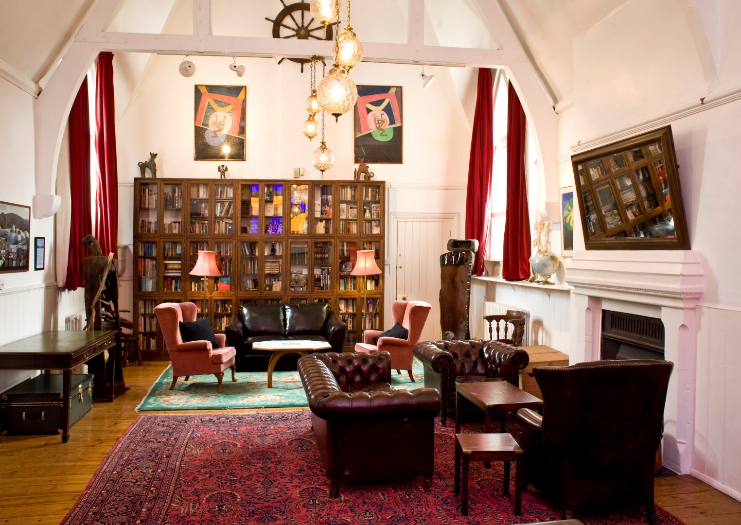Stylish Club Room at October Gallery, perfect for meetings and workshops with warm lighting.