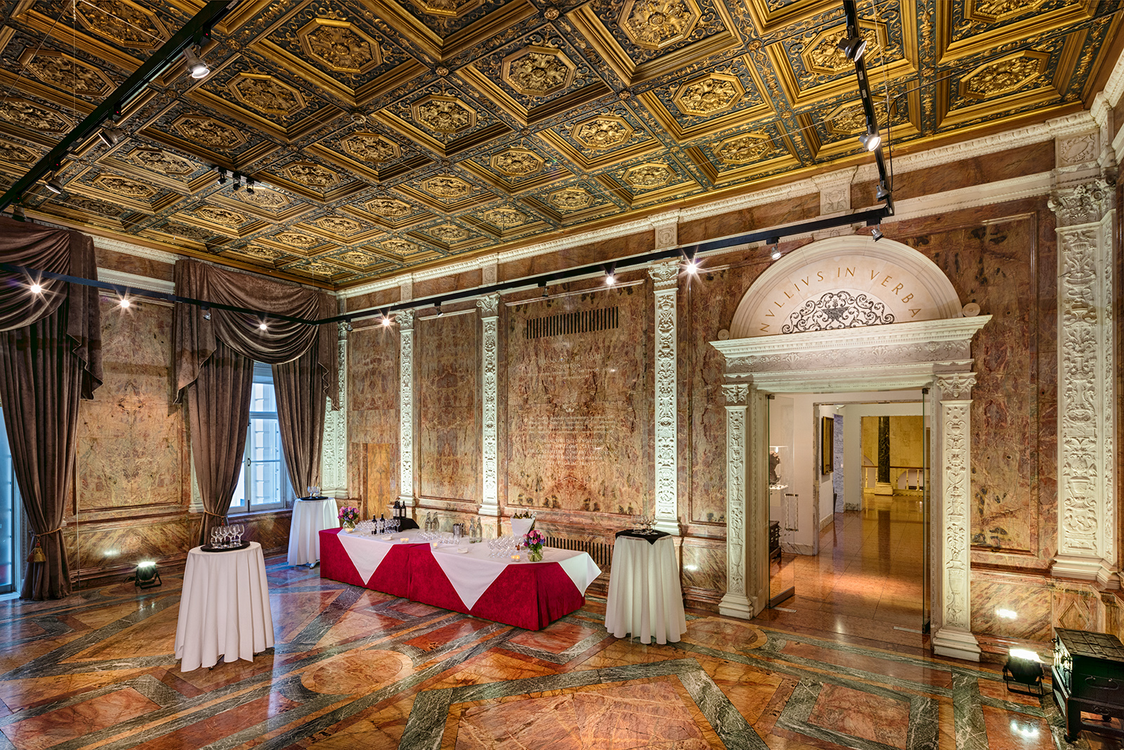 Kohn Centre & Marble Hall: elegant event space with ornate ceilings for upscale receptions.
