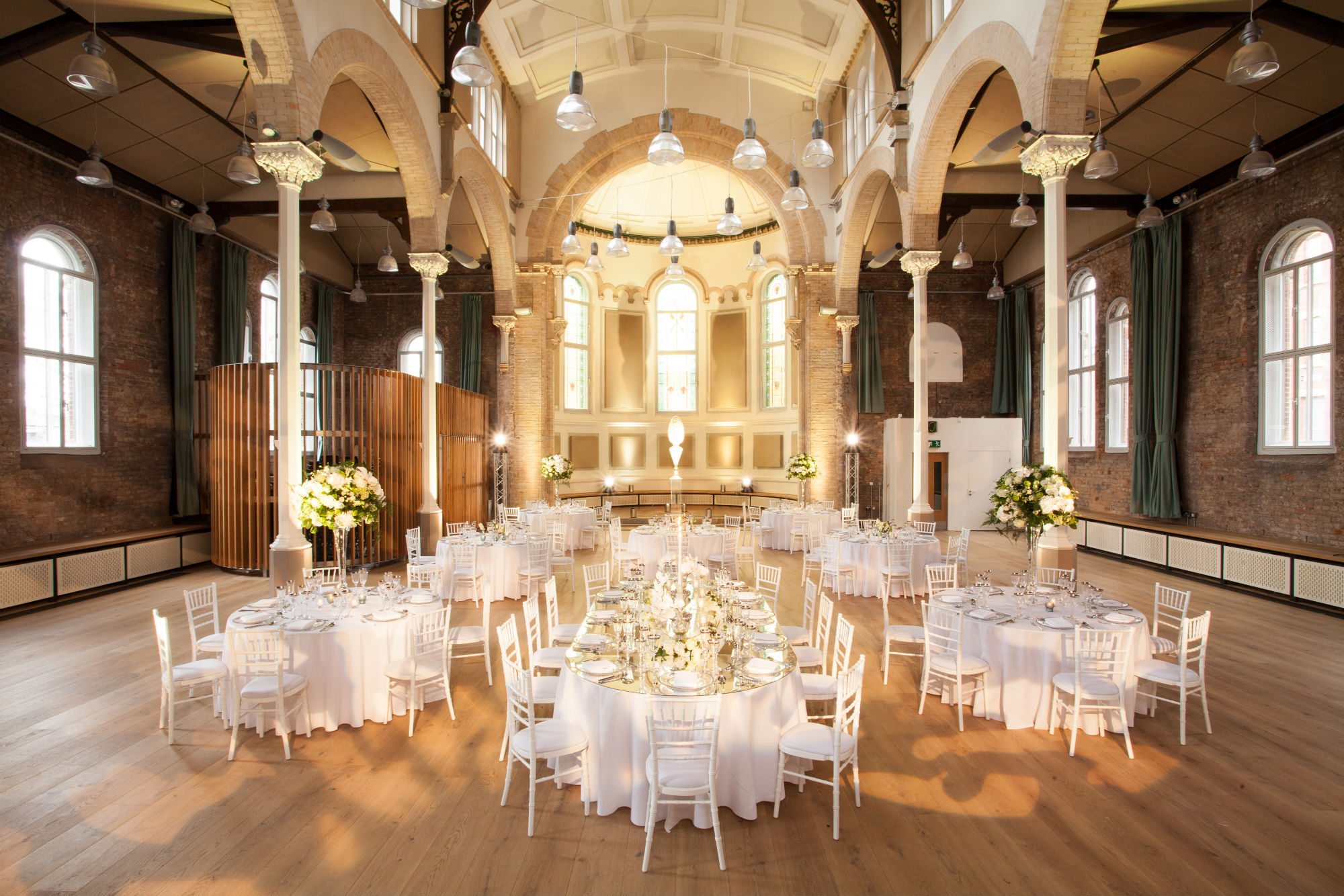 Elegant event space at Hallé St Peter's, ideal for weddings and formal gatherings.