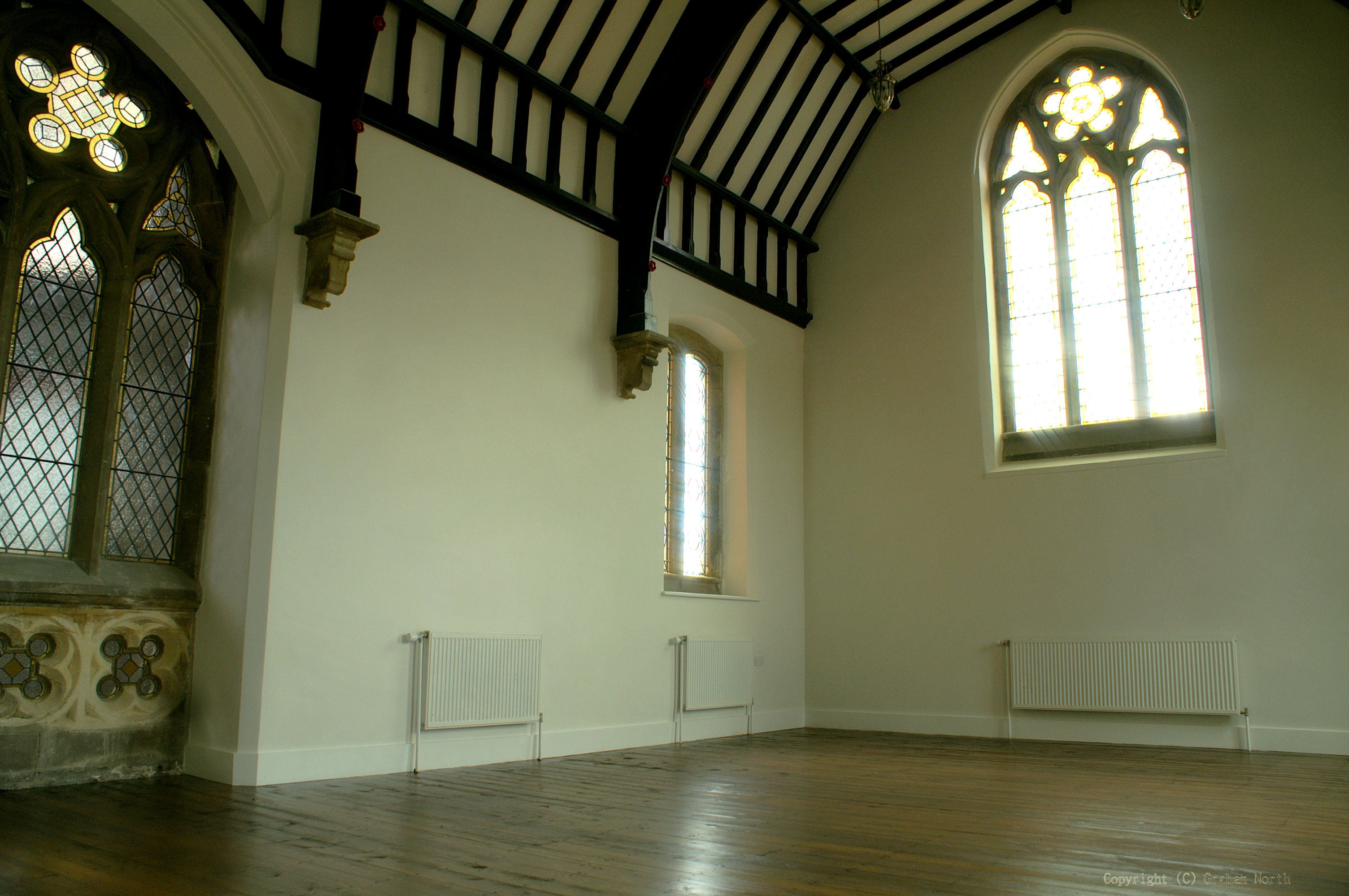 Private Chapel in The Monastery Manchester, spacious venue with high ceilings for events.
