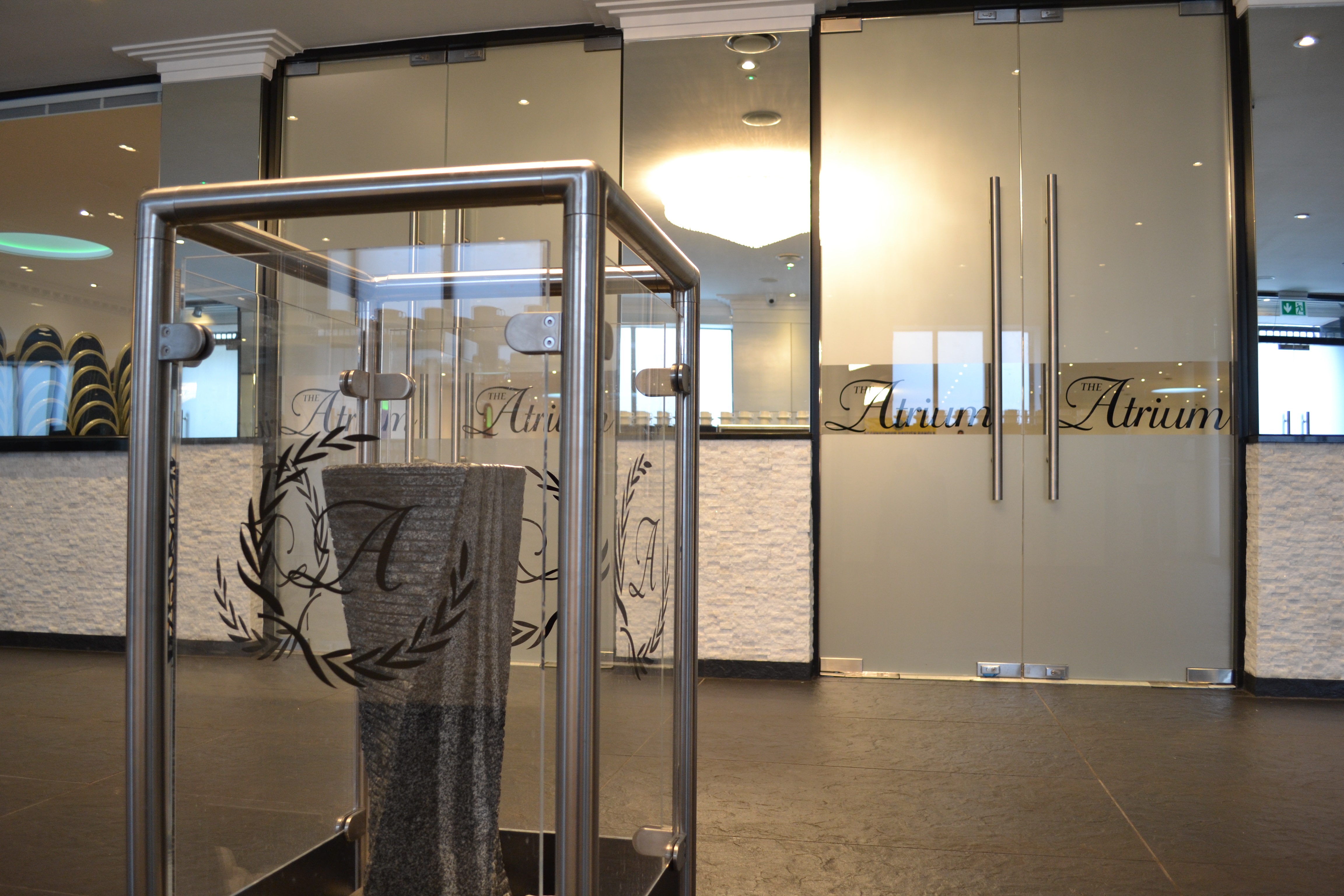 Main Hall in The Atrium London, sleek reception area for corporate events and upscale gatherings.