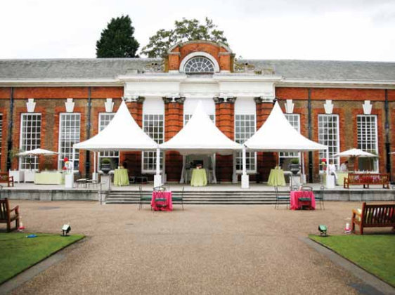 Orangery at Kensington Palace: elegant outdoor venue for weddings and events.