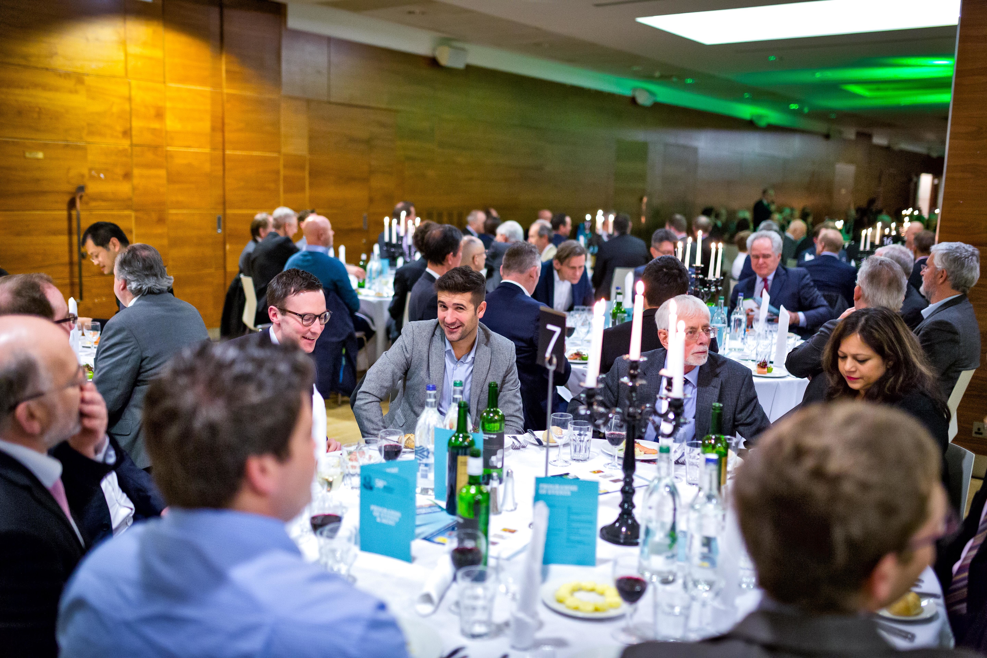 Elegant banquet setup at Queen's Tower Rooms, ideal for networking events and gatherings.