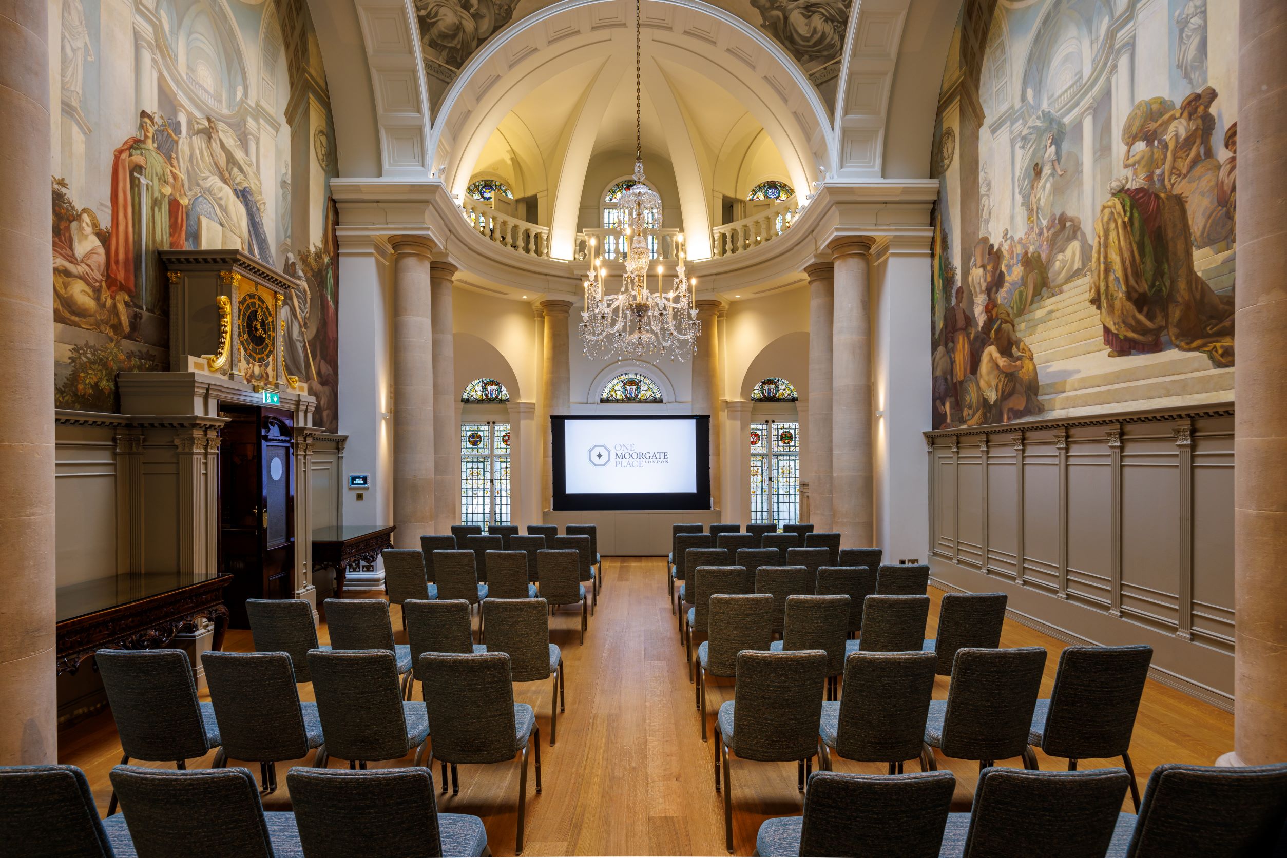 Main Reception Room at One Moorgate Place, elegant venue for corporate meetings and conferences.