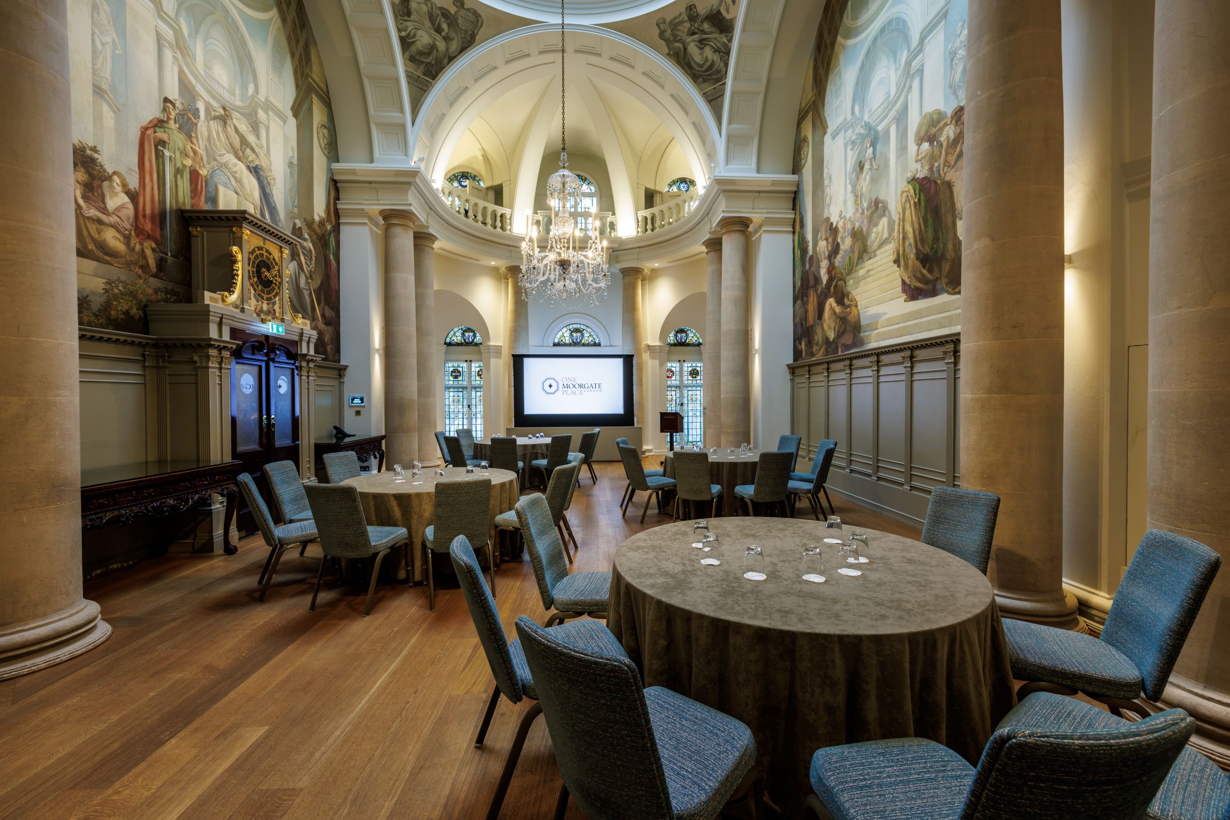 Main Reception Room at One Moorgate Place, elegant event space for corporate gatherings.