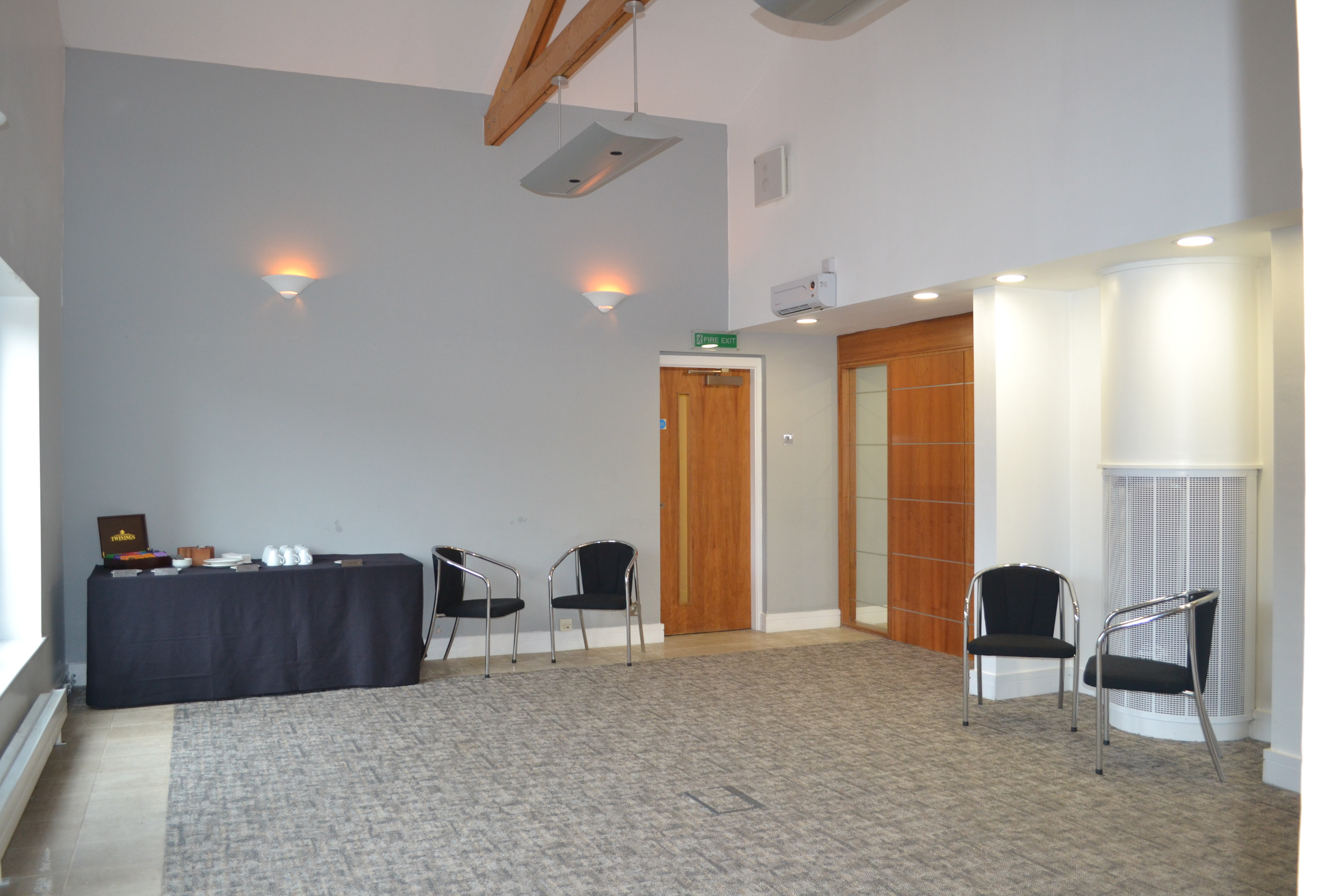 Versatile meeting room with natural light at Manchester Conference Centre & Pendulum Hotel.