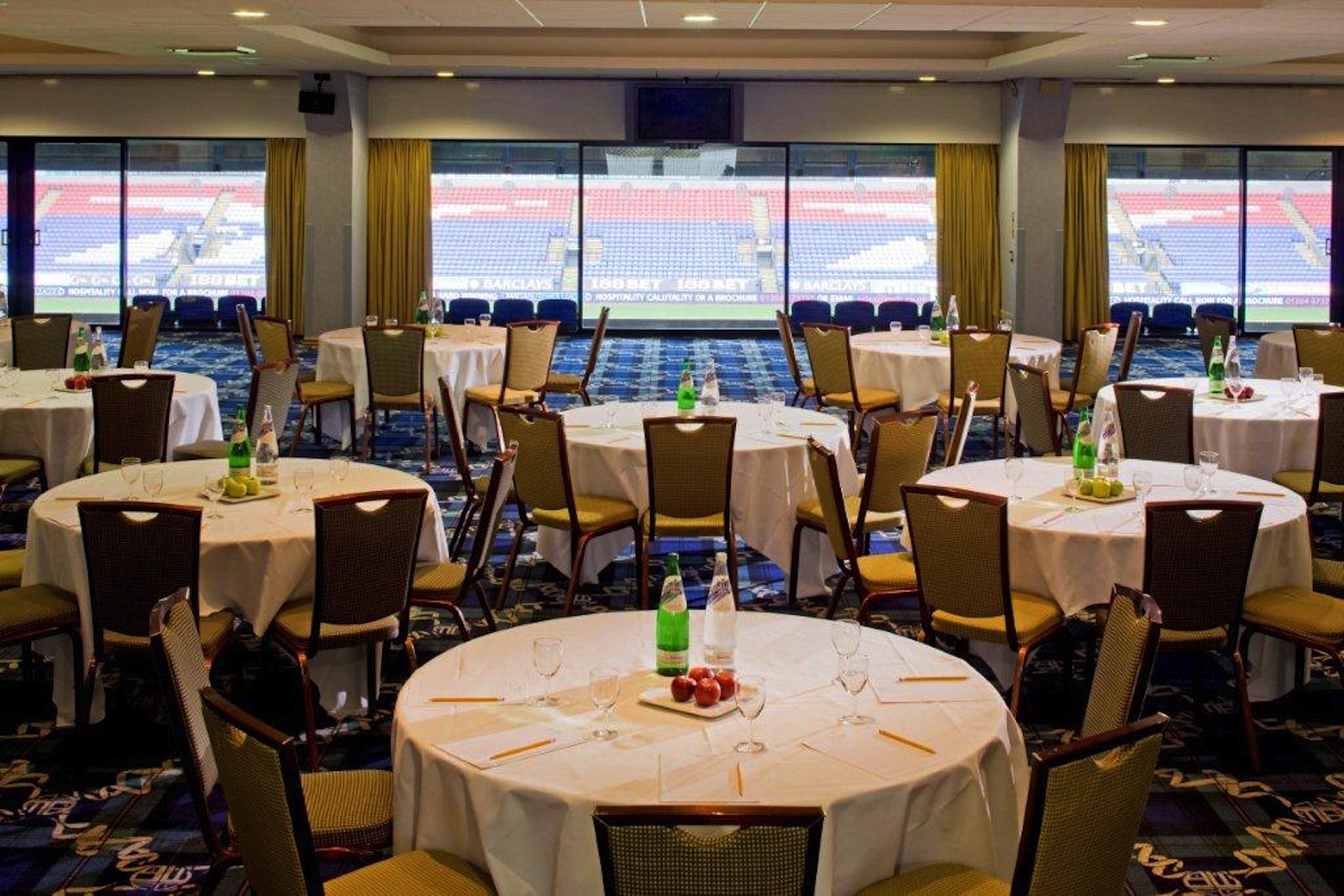 Platinum Suite at Bolton Whites Hotel, bright event space for meetings and banquets.