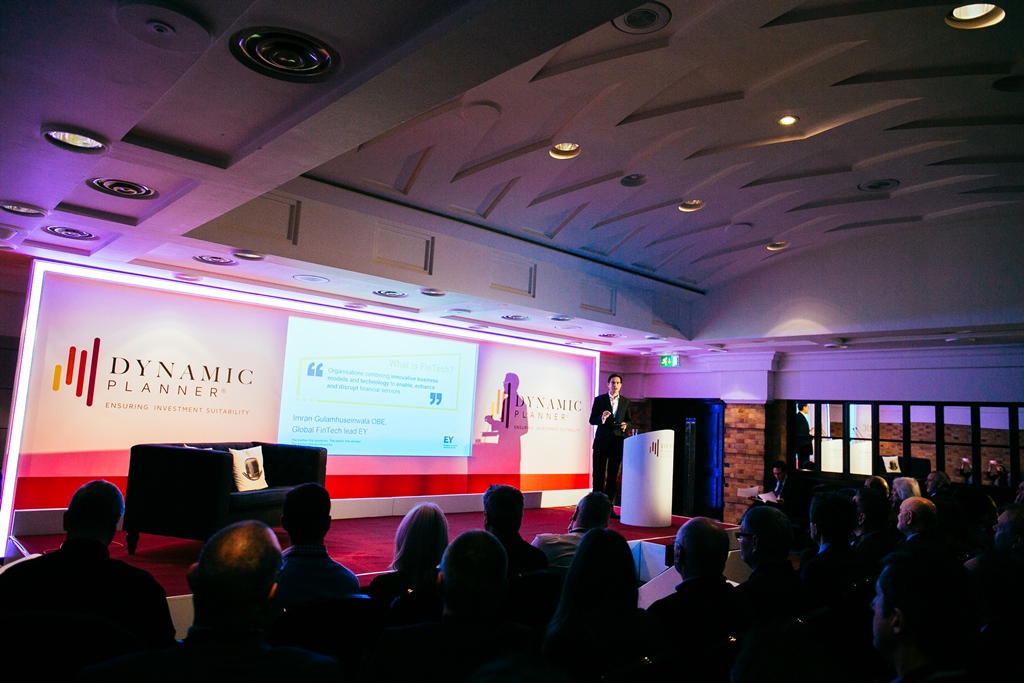 "Professional event at The Queen Charlotte with speaker addressing engaged audience."