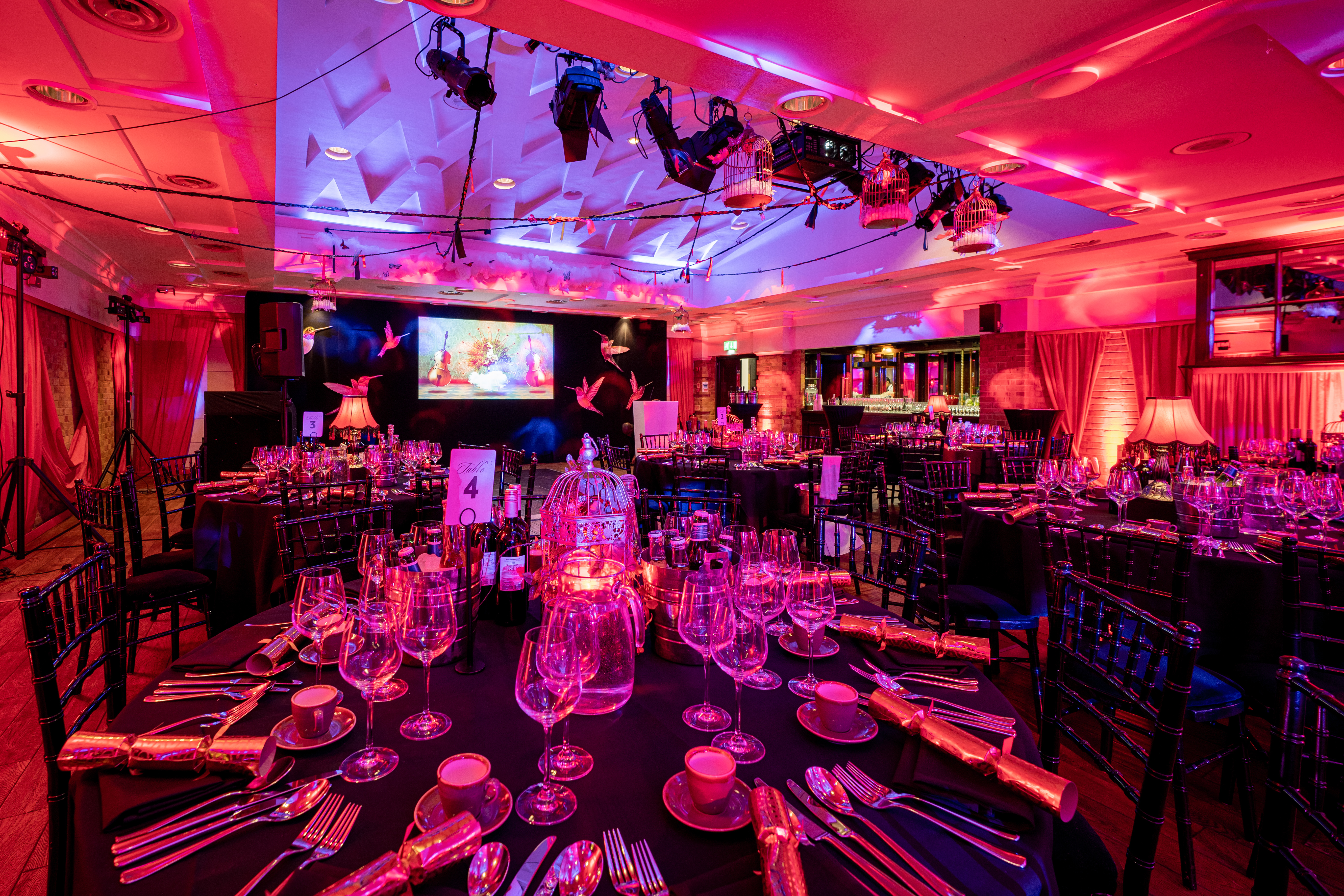 Elegant banquet hall at The Queen Charlotte, perfect for upscale galas and corporate events.