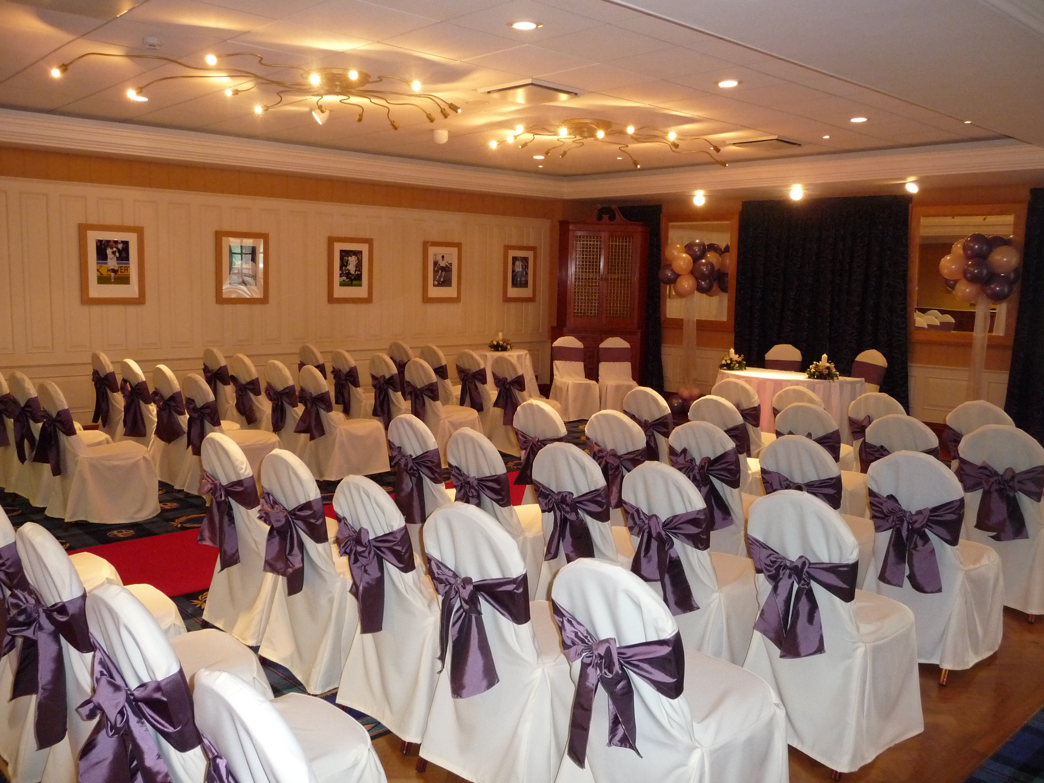 Chairman's Suite at Bolton Whites Hotel, elegant chairs for weddings and corporate events.