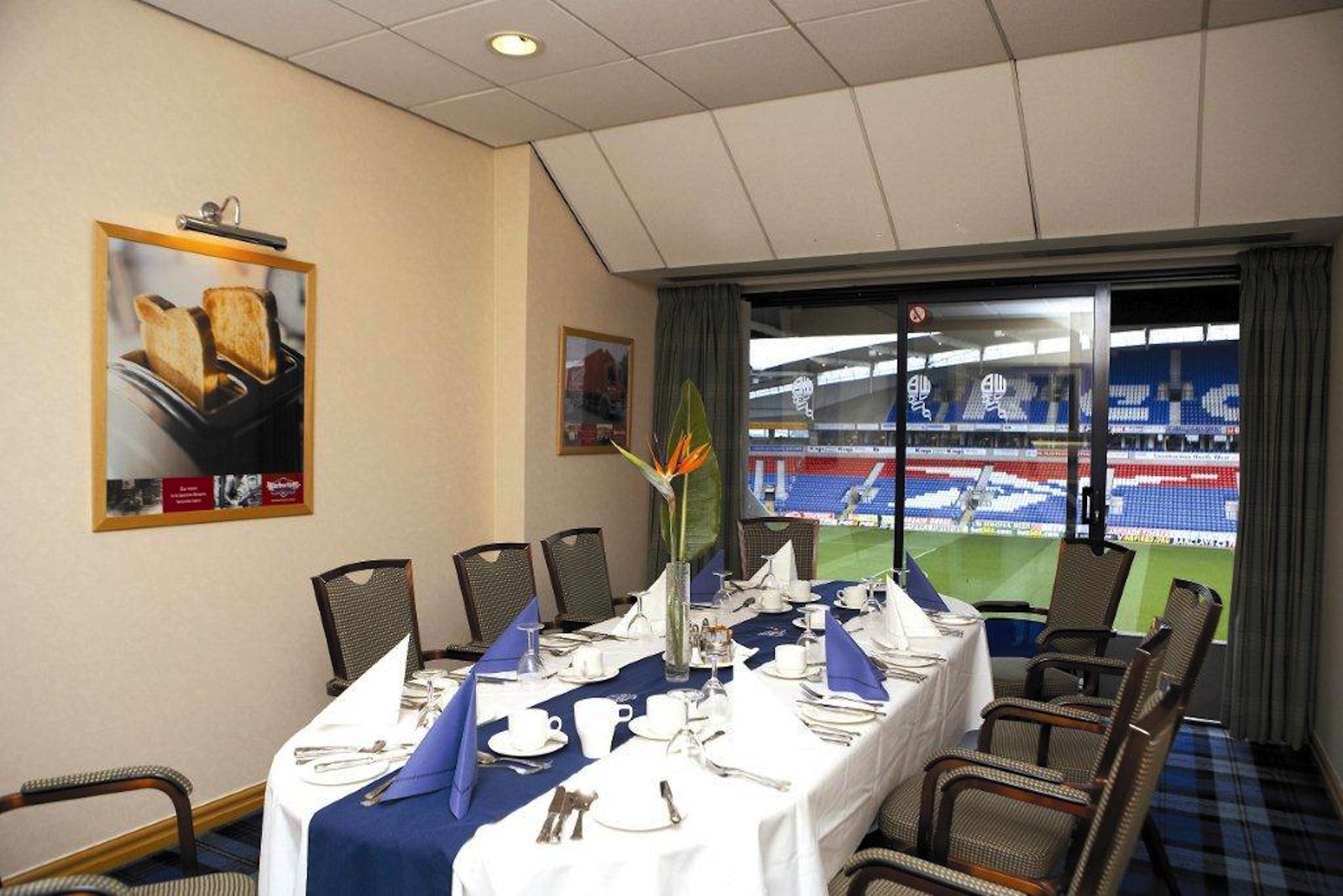 Executive Box at Bolton Whites Hotel, elegant dining setup for corporate events.