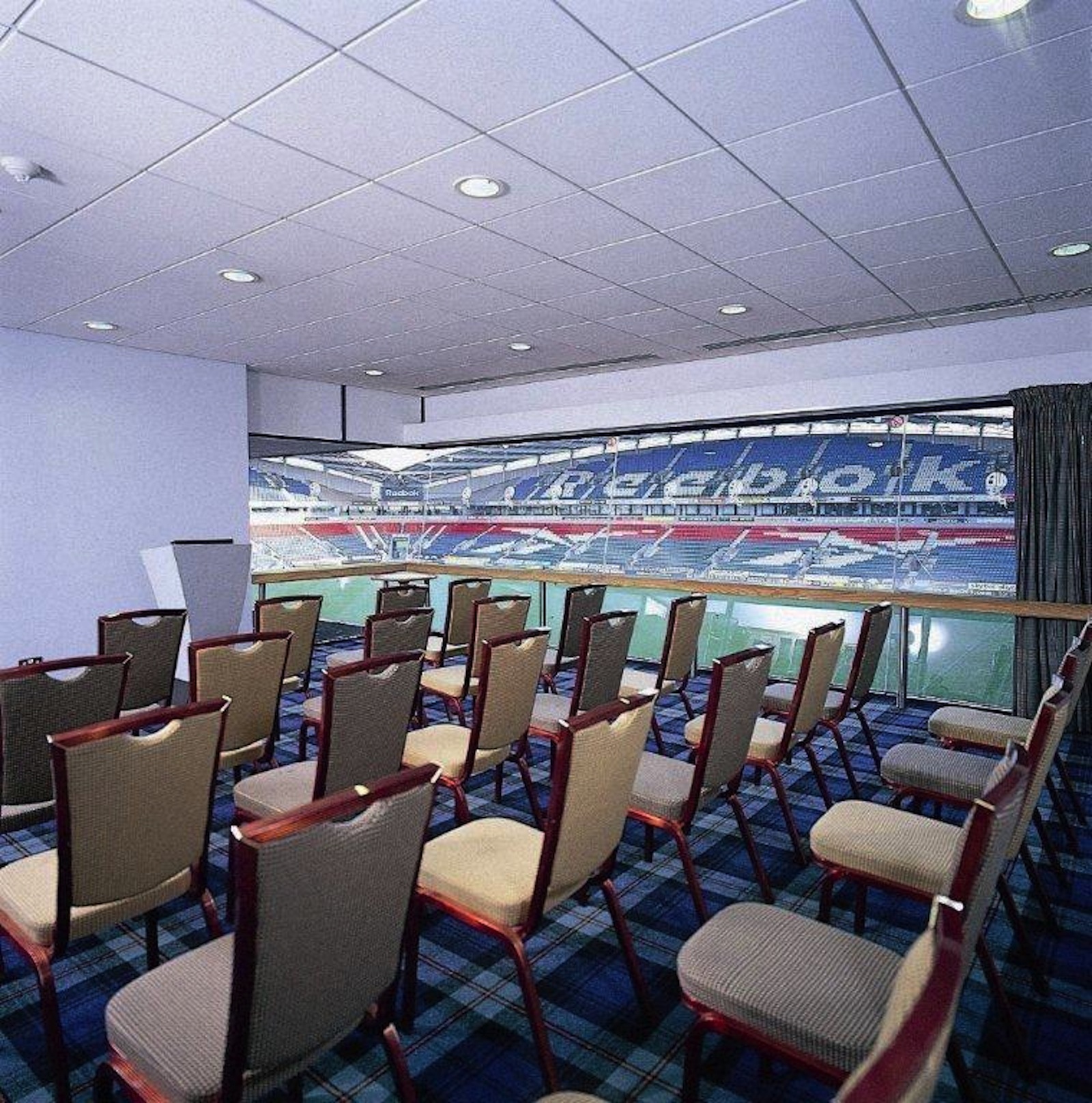 Executive Box at Bolton Whites Hotel, ideal for corporate meetings with stadium views.