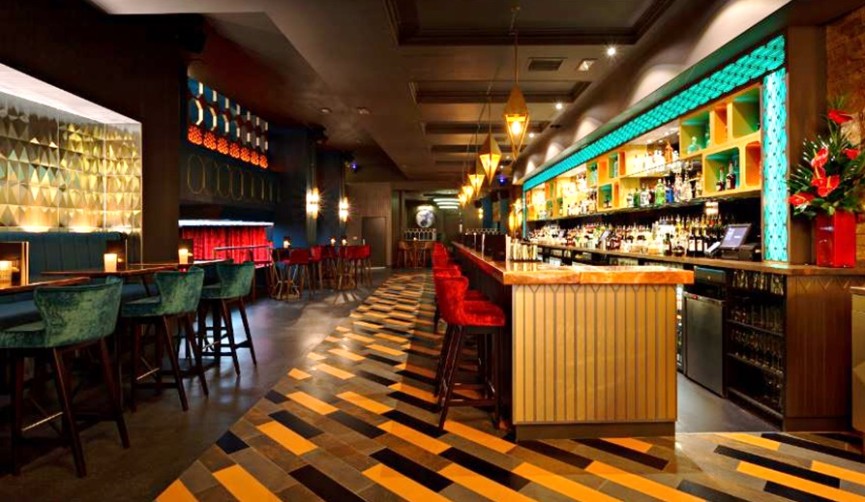 Vibrant bar venue at Dirty Martini St Paul's for networking events and social gatherings.