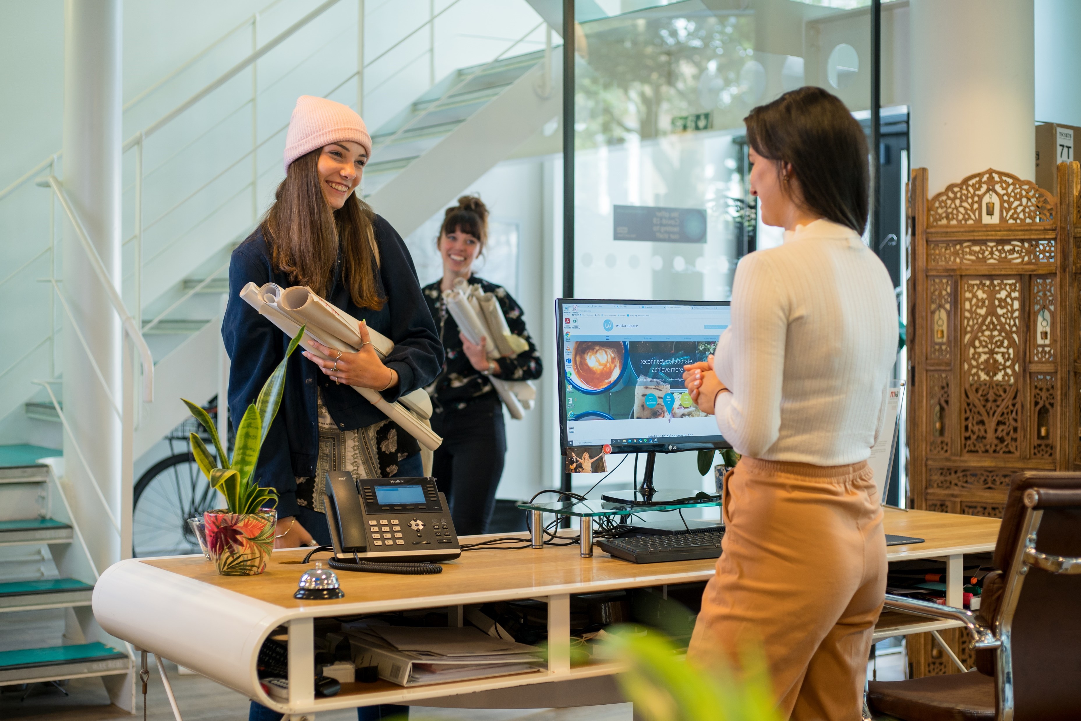 Ginger at Wallacespace Clerkenwell Green, vibrant office for creative event planning.