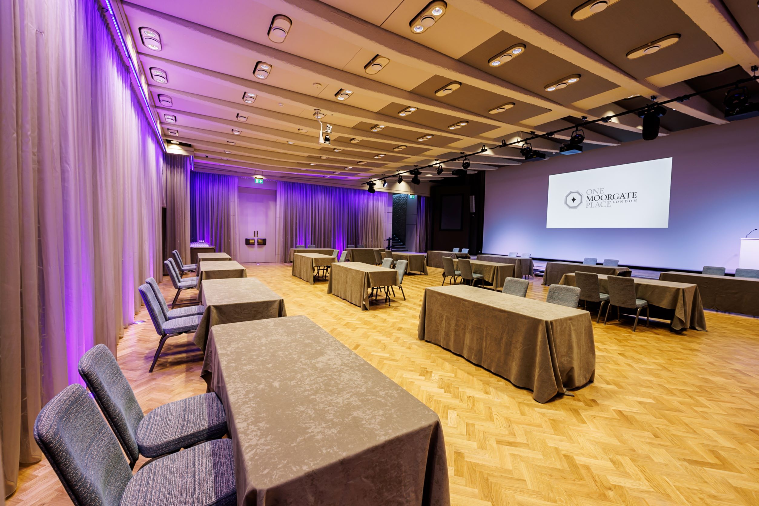 Great Hall at One Moorgate Place, versatile meeting space for corporate events.