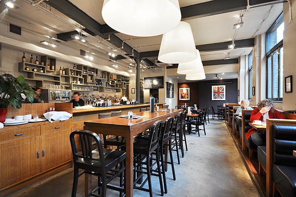 Morris Room at Barley Mow Centre: modern restaurant for casual meetings and events.