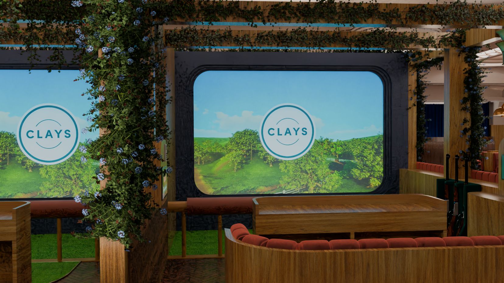 Clays Soho immersive event space, dual screens, brand launch