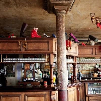 Rustic George Tavern pub venue for casual networking mixer events.