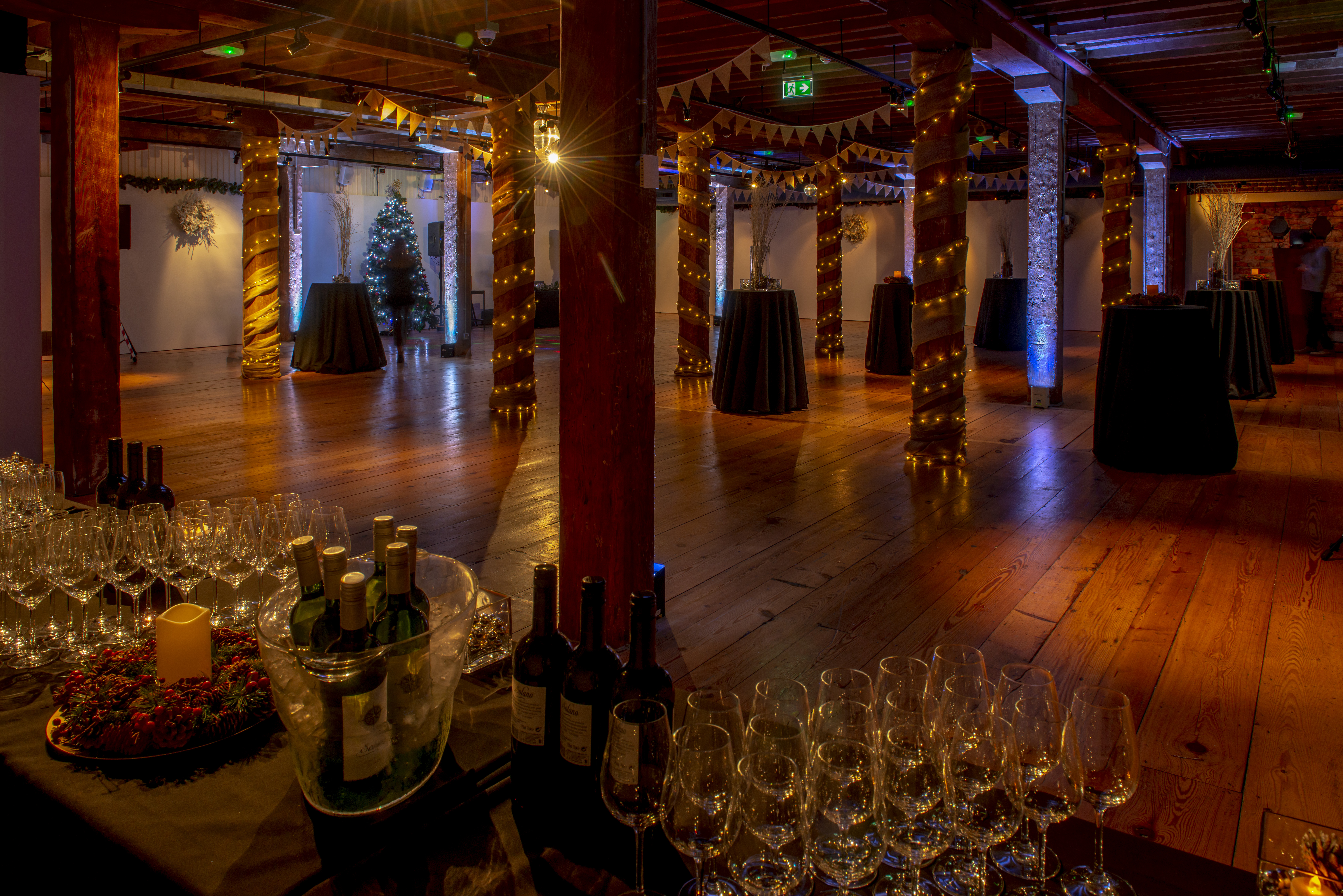 Elegant event space at Sugar Store, London Docklands, perfect for upscale parties.