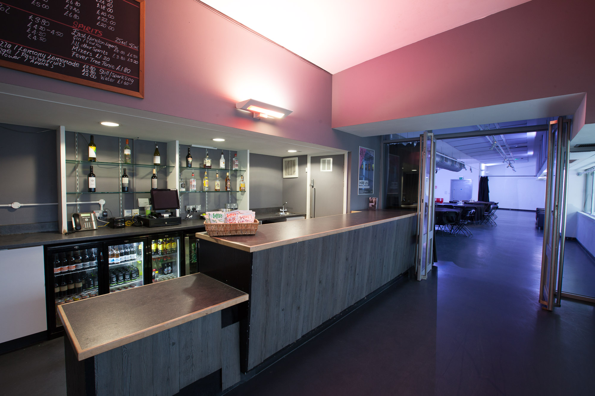 Sleek bar area at The Mix, perfect for networking events and receptions.