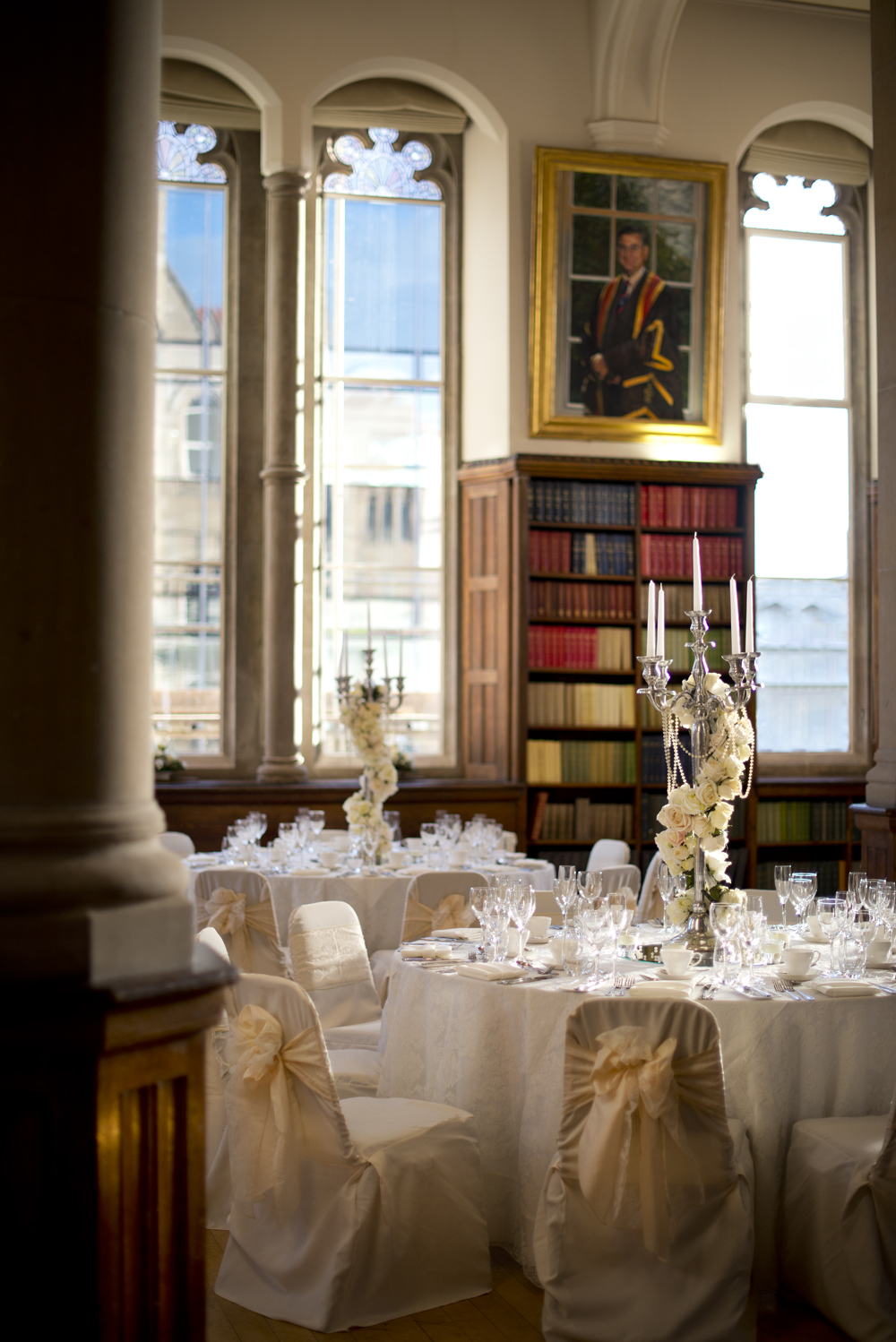 Sophisticated meeting space at Christie's Bistro with large windows for natural light.