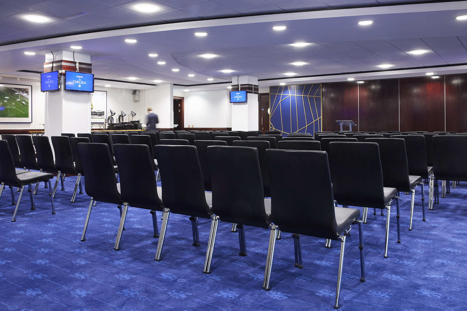 Bonnetti and Clarke Suites at Chelsea FC, modern meeting space for corporate events.