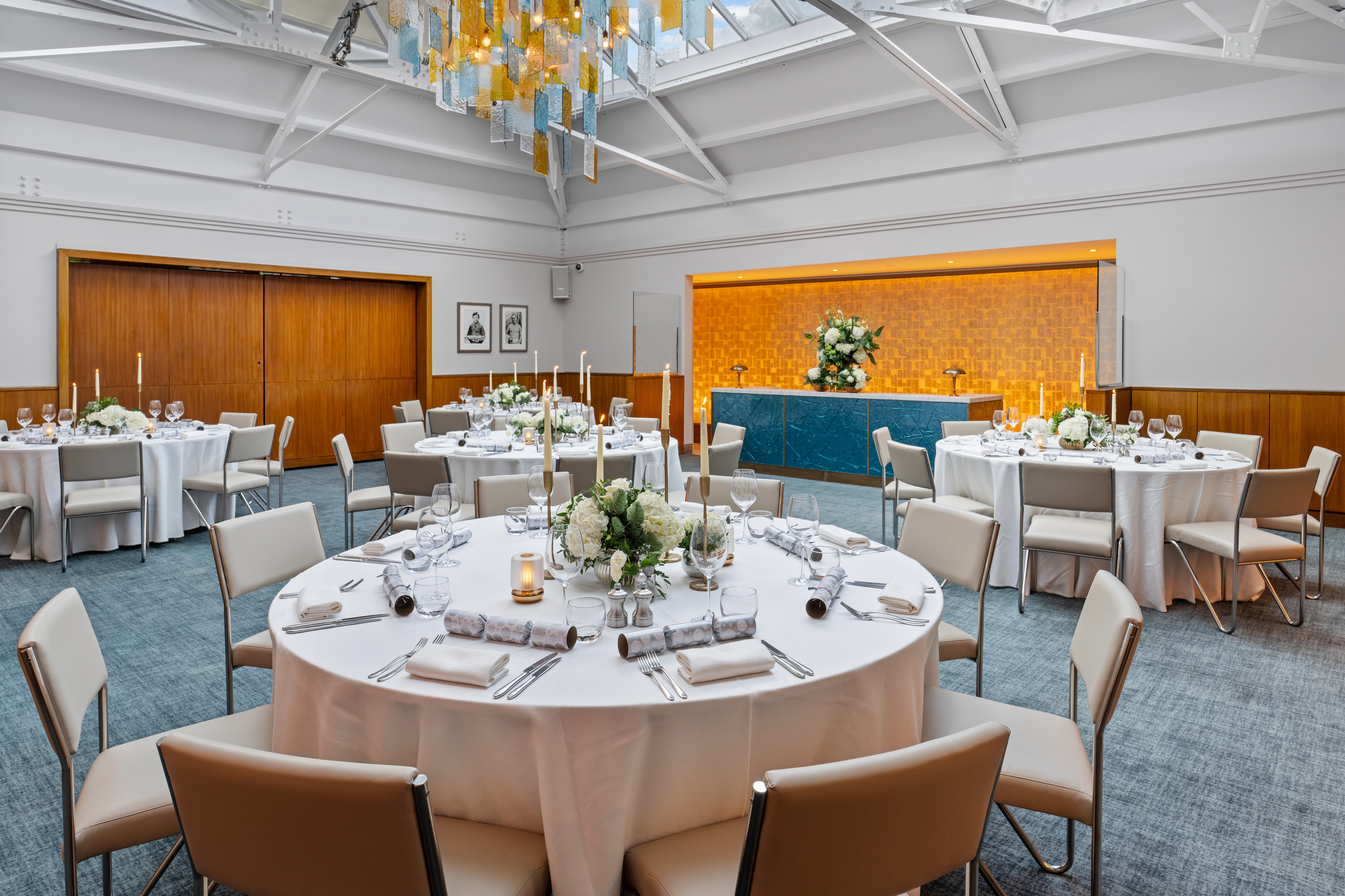 Elegant event space in Bluebird Chelsea, ideal for weddings and corporate gatherings.
