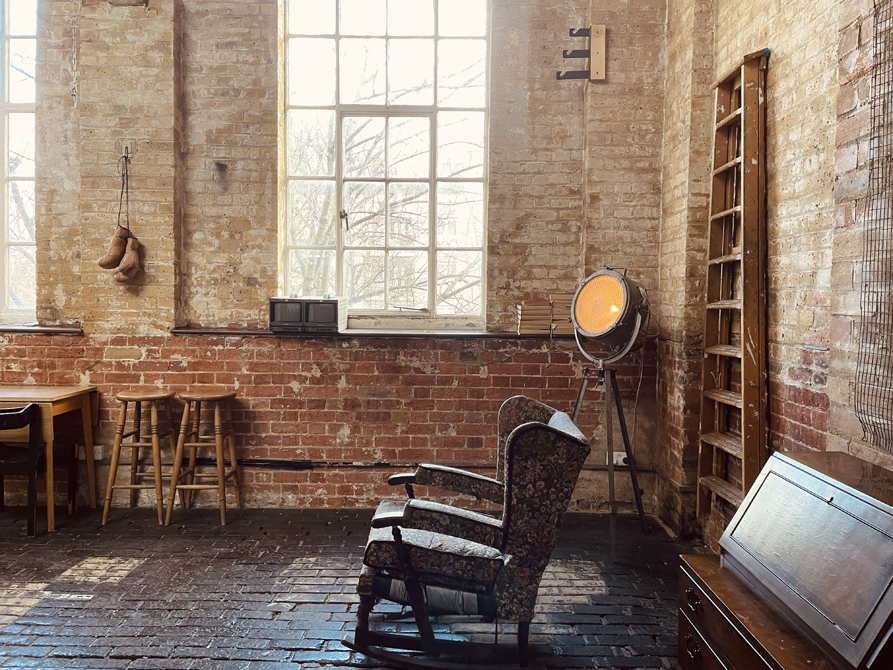 Stylish rustic venue with exposed brick for intimate meetings and creative workshops.