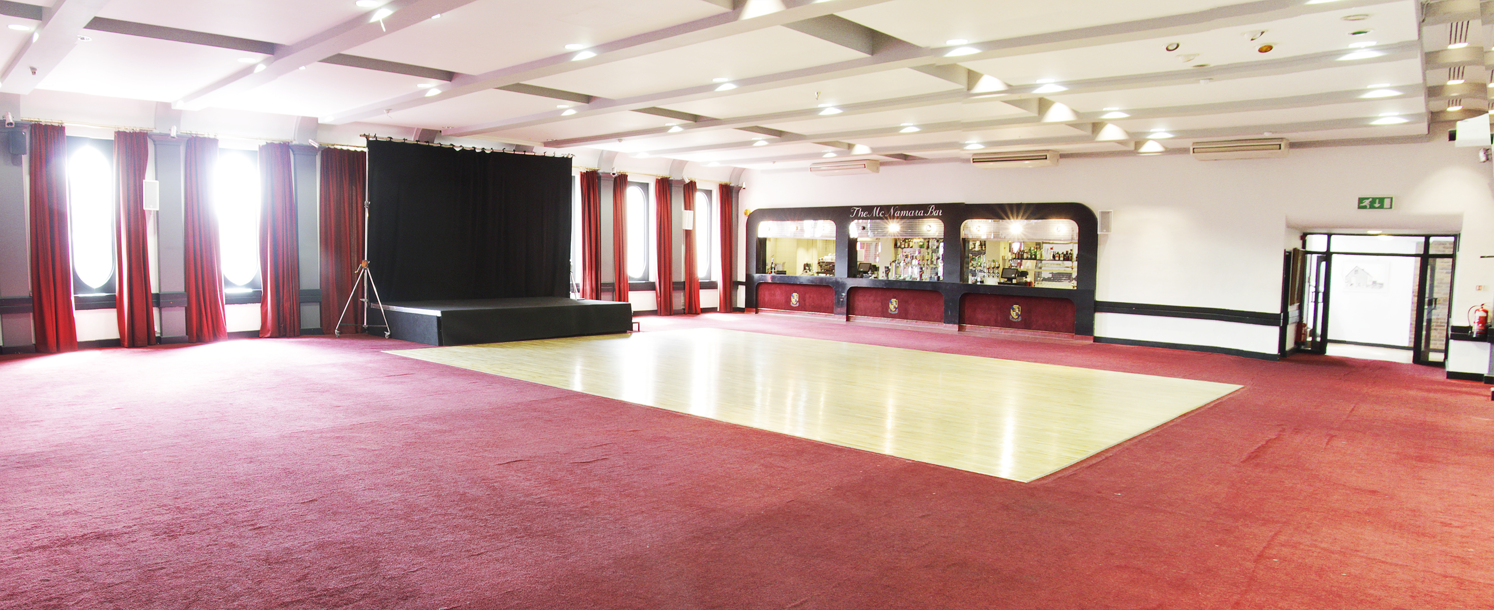 McNamara Suite at The London Irish Centre: spacious event venue with a dance floor.
