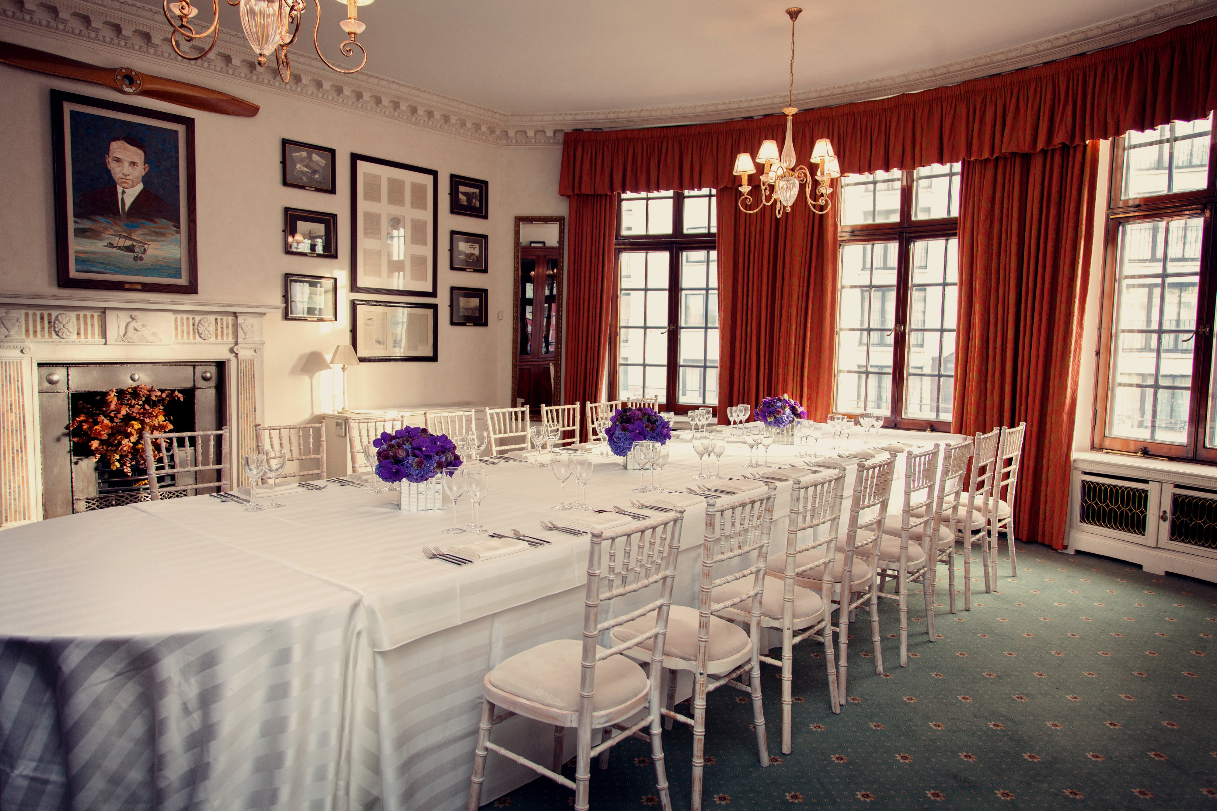 Handley Page Room with elegant decor, ideal for high-level meetings and exclusive events.