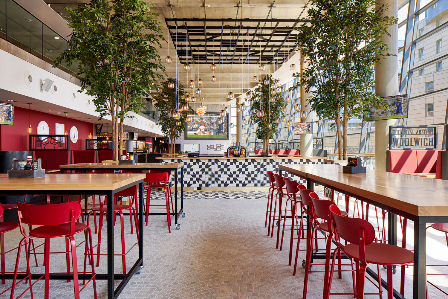 Dial Square at Emirates Stadium: modern venue with vibrant decor for casual events.