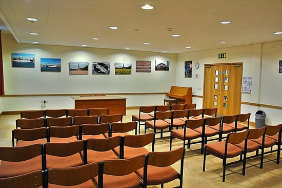 Small Meeting Room in Liverpool Quaker House, ideal for workshops and conferences.